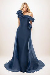 Trumpet-Mermaid Maxi Organza Mother of the Bride Dresses CM0406 - COCOMELODY