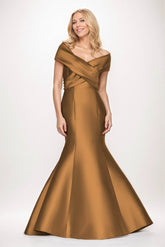 Trumpet-Mermaid Maxi Satin Mother of the Bride Dresses CM0407 - COCOMELODY