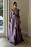 A-Line Maxi Satin Mother of the Bride Dresses CM0408