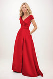 A-Line Maxi Satin Mother of the Bride Dresses CM0408 - COCOMELODY