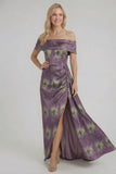 Sheath-Column Floor Length Jacquard Mother of the Bride Dress CM0420