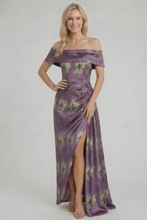 Sheath-Column Floor Length Jacquard Mother of the Bride Dress CM0420