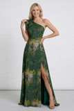 A-Line Floor Length Jacquard Mother of the Bride Dress CM0426