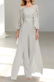 A-Line Floor Length Chiffon Mother of the Bride Dress CM0431