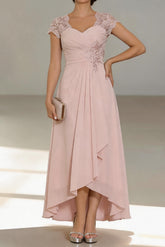 A-Line Tea Length Chiffon Mother of the Bride Dress CM0435