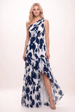 A-Line Maxi Printed Chiffon Mother of the Bride Dress CM0450