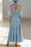 A-Line Ankle Length Chiffon Mother of the Bride Dress CM0455