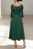 A-Line Ankle Length Satin Mother of the Bride Dress CM0459