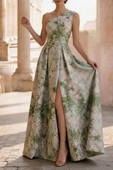 A-Line Floor Length Jacquard Mother of the Bride Dress CM0463