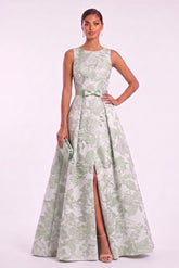 A-Line Floor Length Jacquard Mother of the Bride Dress CM0479