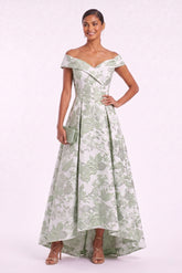 A-Line High-Low Jacquard Mother of the Bride Dress CM0480