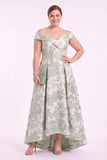 A-Line High-Low Jacquard Mother of the Bride Dress CM0480