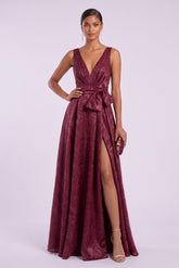 A-Line Floor Length Jacquard Mother of the Bride Dress CM0488