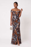 Sheath-Column Floor Length Jacquard Mother of the Bride Dress CM0490