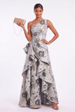 A-Line Floor Length Jacquard Mother of the Bride Dress CM0498