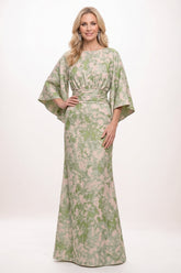 Sheath-Column Floor Length Jacquard Mother of the Bride Dress CM0501