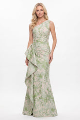 Trumpet-Mermaid Floor Length Jacquard Mother of the Bride Dress CM0504