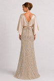 Trumpet-Mermaid Floor Length Stretch Satin Mother of the Bride Dress CM0505