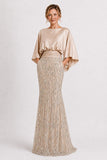 Trumpet-Mermaid Floor Length Stretch Satin Mother of the Bride Dress CM0505