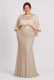 Trumpet-Mermaid Floor Length Stretch Satin Mother of the Bride Dress CM0505
