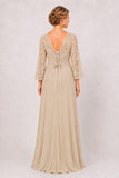 Trumpet-Mermaid Floor Length Chiffon Mother of the Bride Dress CM0507