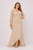 Trumpet-Mermaid Floor Length Chiffon Mother of the Bride Dress CM0507