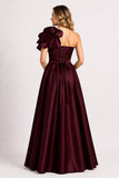 A-Line Floor Length Satin Mother of the Bride Dress CM0512