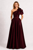 A-Line Floor Length Satin Mother of the Bride Dress CM0512