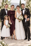 Sheath-Column High-Low Stretch Satin Mother of the Bride Dress CM0522