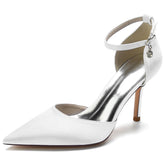 Stiletto Heel 8.5cm Silk-Like Shoes CK0146 - COCOMELODY