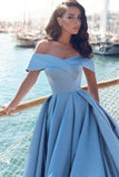 A-Line Court Train Satin Prom Dress CS0405 - COCOMELODY