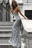 Trumpet-Mermaid Sweep-Brush Train Silk-Like Prom Dress CS0447 - COCOMELODY