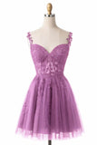 A-Line Short-Mini Tulle Homecoming Dresses CS0505 - COCOMELODY
