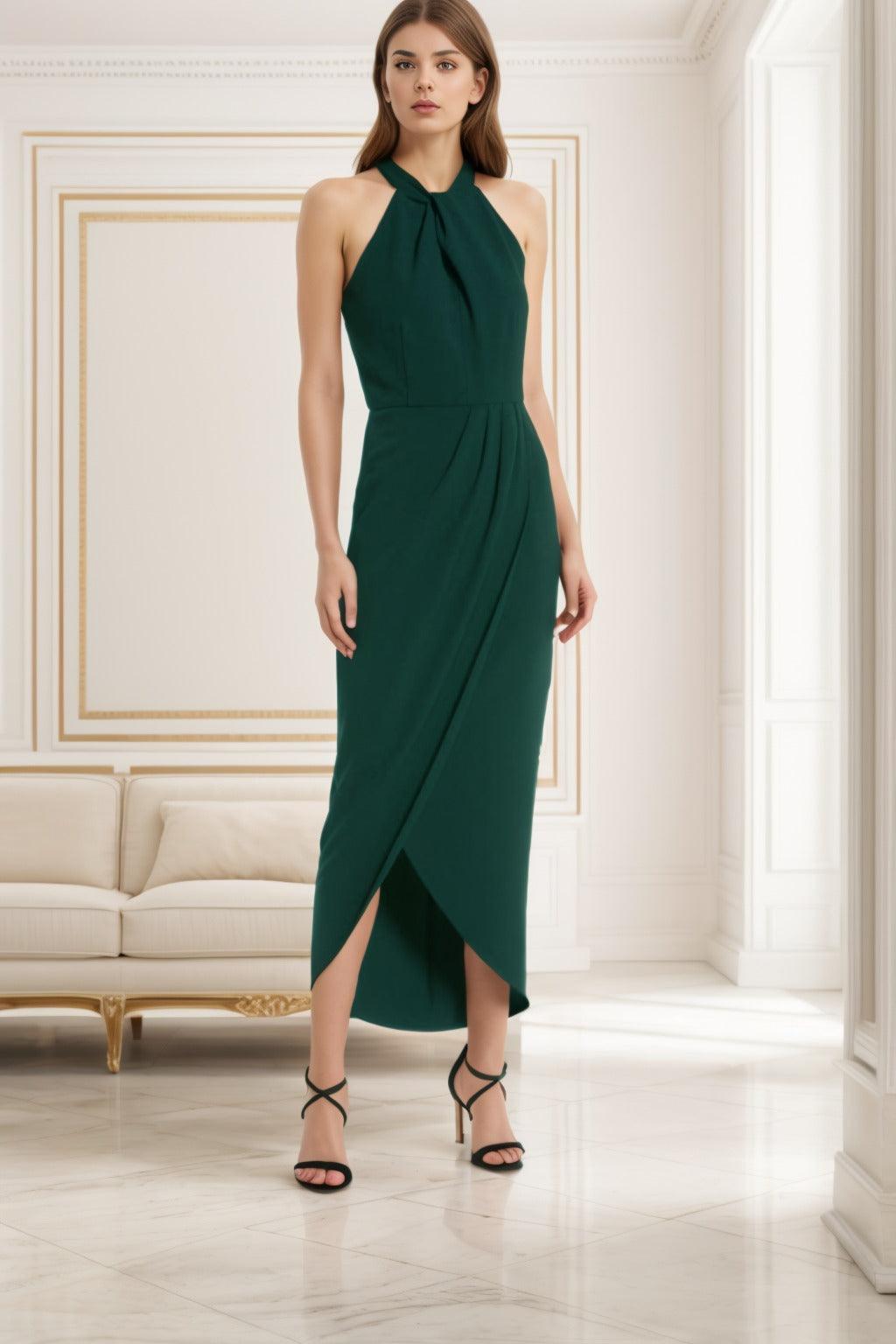 Sheath-Column High-Low Forged Chiffon Graduation Dresses CS0537 - COCOMELODY