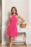 A-Line Short-Mini Chiffon Graduation Dresses CS0541 - COCOMELODY