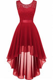 Asymmetrical High-Low Chiffon Graduation Dresses CS0543 - COCOMELODY