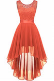 Asymmetrical High-Low Chiffon Graduation Dresses CS0543 - COCOMELODY