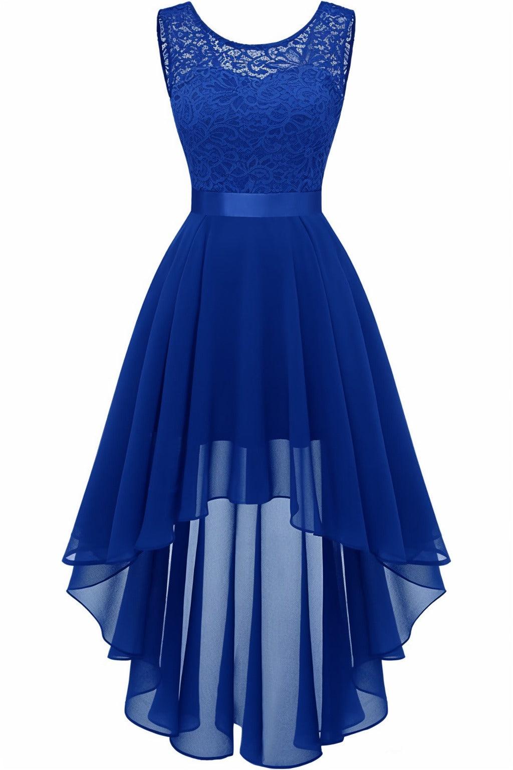 Asymmetrical High-Low Chiffon Graduation Dresses CS0543 - COCOMELODY