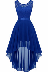 Asymmetrical High-Low Chiffon Graduation Dresses CS0543 - COCOMELODY