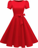 A-Line Knee Length Satin Graduation Dresses CS0555 - COCOMELODY