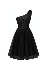 A-Line Knee Length Sequined Graduation Dresses CS0561 - COCOMELODY
