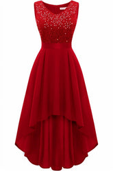 A-Line Knee Length Sequined Graduation Dresses CS0563 - COCOMELODY