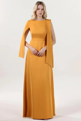 A-Line Maxi Stretch Crepe Formal Dress CS0586 - COCOMELODY