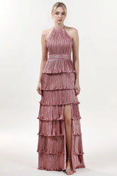 A-line Maxi Metallic Formal Dress CS0652 - COCOMELODY