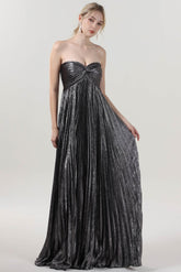 A-Line Maxi Metallic Formal Dress CS0654 - COCOMELODY