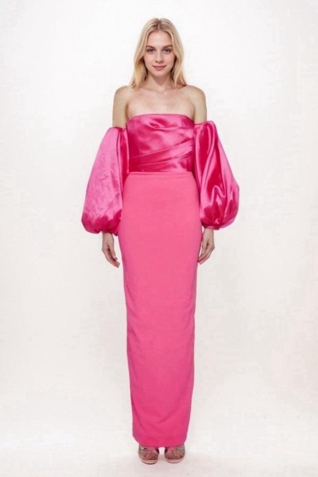 Sheath-Column Maxi Elastic Cloth Prom Dress CS0693 - COCOMELODY