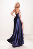 Mermaid Sweep-Brush Train Elastic Silk like Satin Prom Dress CS0716 - COCOMELODY