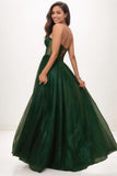 Dreamy Illusion Corset A-Line Floor-Length Tulle Prom Dresses CS0744 - COCOMELODY