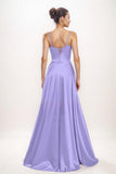 Elegant A-Line Sweetheart Matte Satin Prom Dresses CS0765 - COCOMELODY