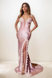 Sweet Sweetheart Lace Up Back Silk Like Satin Prom Dresses CS0847 CS0847 - COCOMELODY
